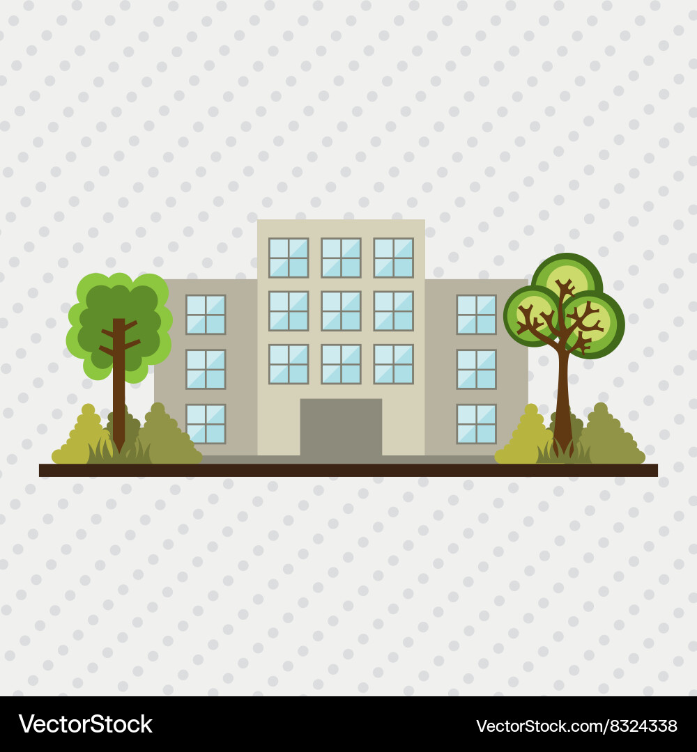 Building front design Vector Image