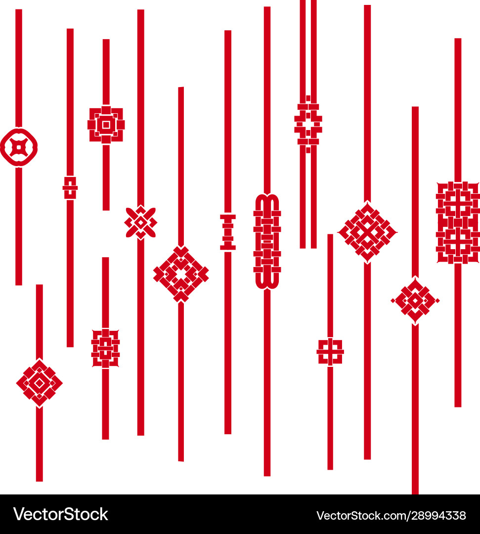 Chinese template symbols - red pattern Chinese template symbols - red pattern vector image