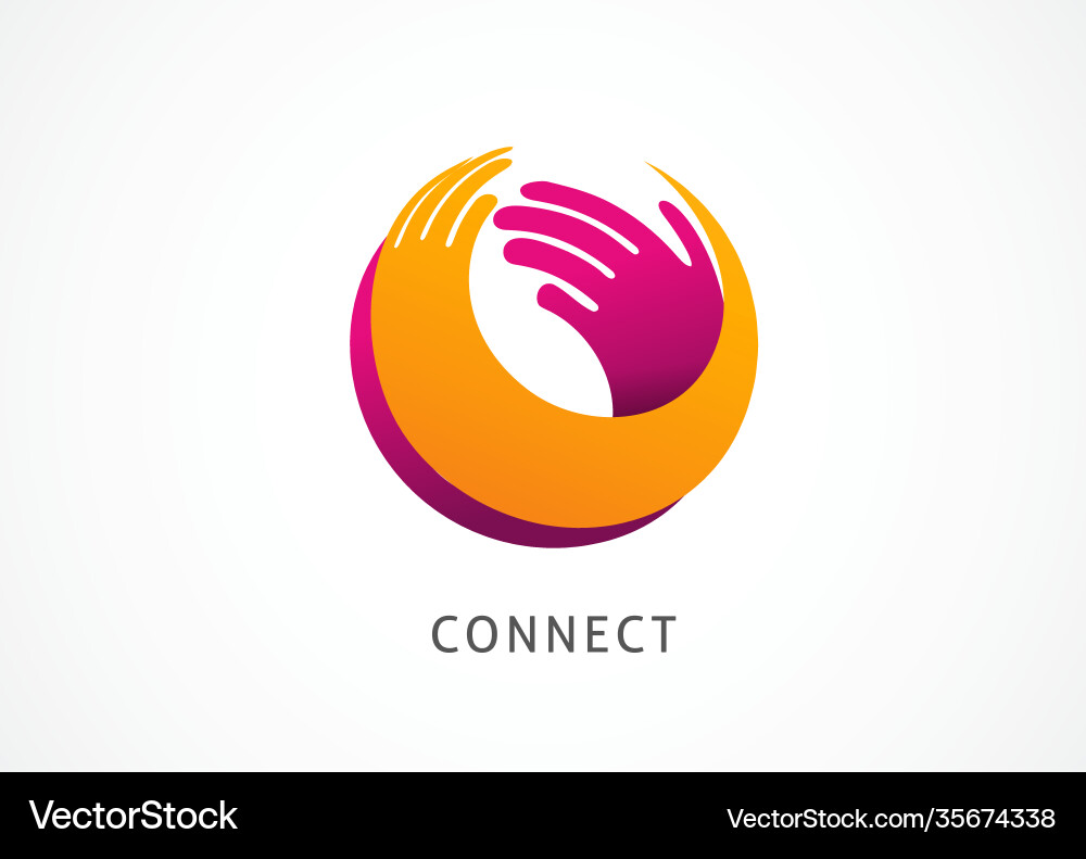 Cooperation abstract sign symbol and logo Cooperation abstract sign symbol and logo vector image