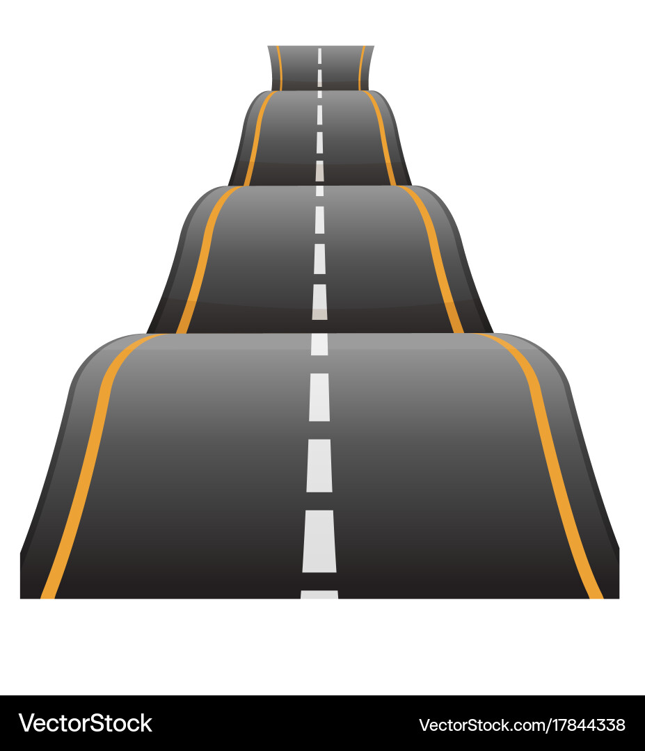 Dangerous Bumpy Road Icon vector image