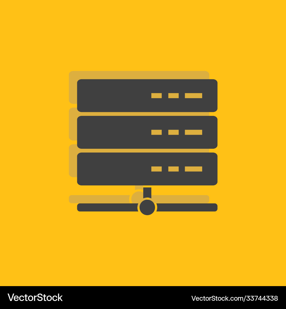 Database server icon sign storage vector image