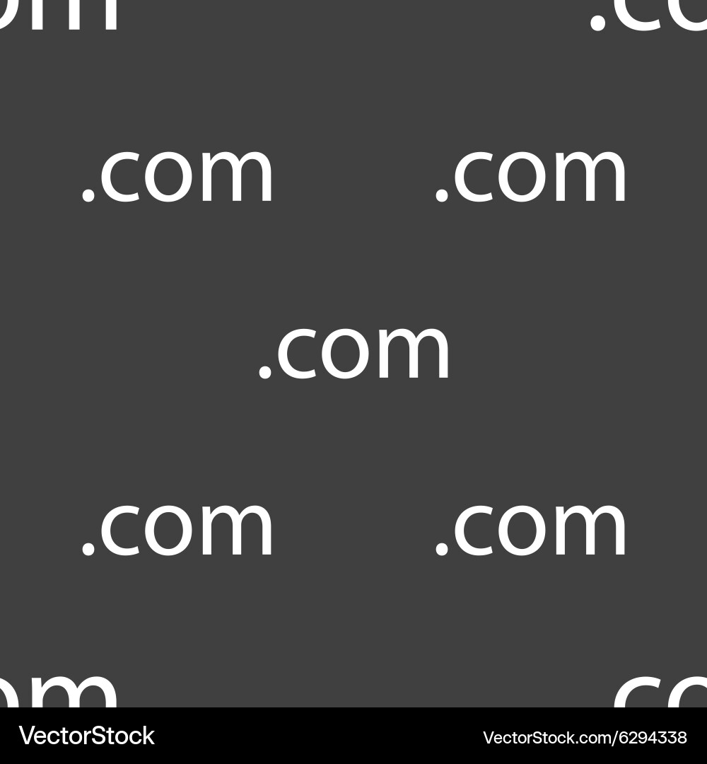 Domain com sign icon top-level internet vector image