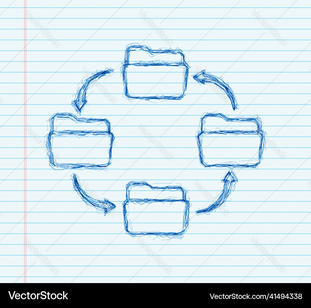 Flat icon with file exchange sketch digital Flat icon with file exchange sketch digital vector image