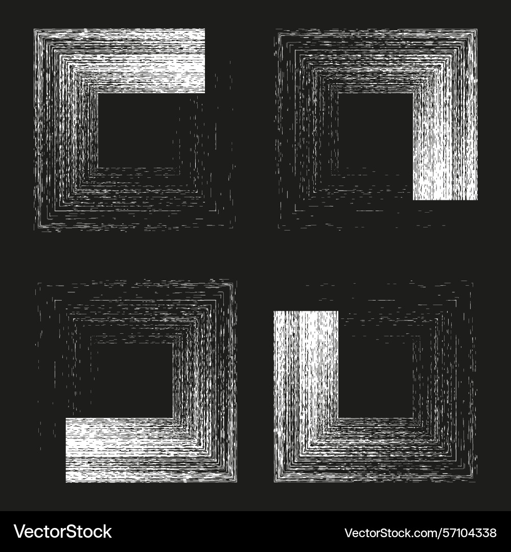 Grid square shapes abstract texture distorted vector image