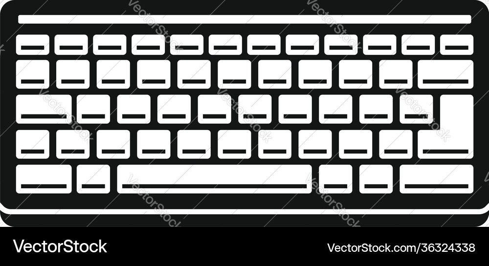 Hardware keyboard icon simple style vector image