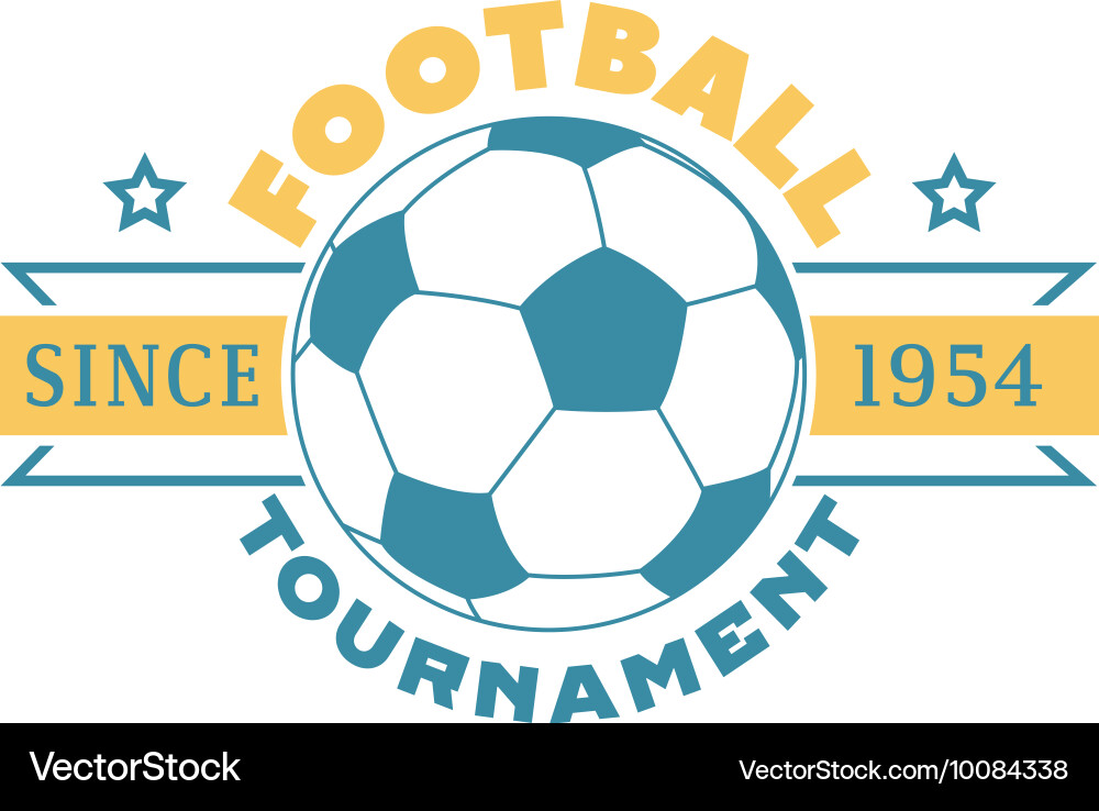 Soccer sign logo badge Vector Image