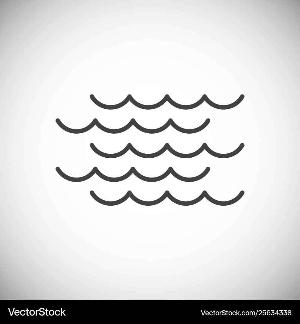 Wave icon on background for graphic and web design vector image