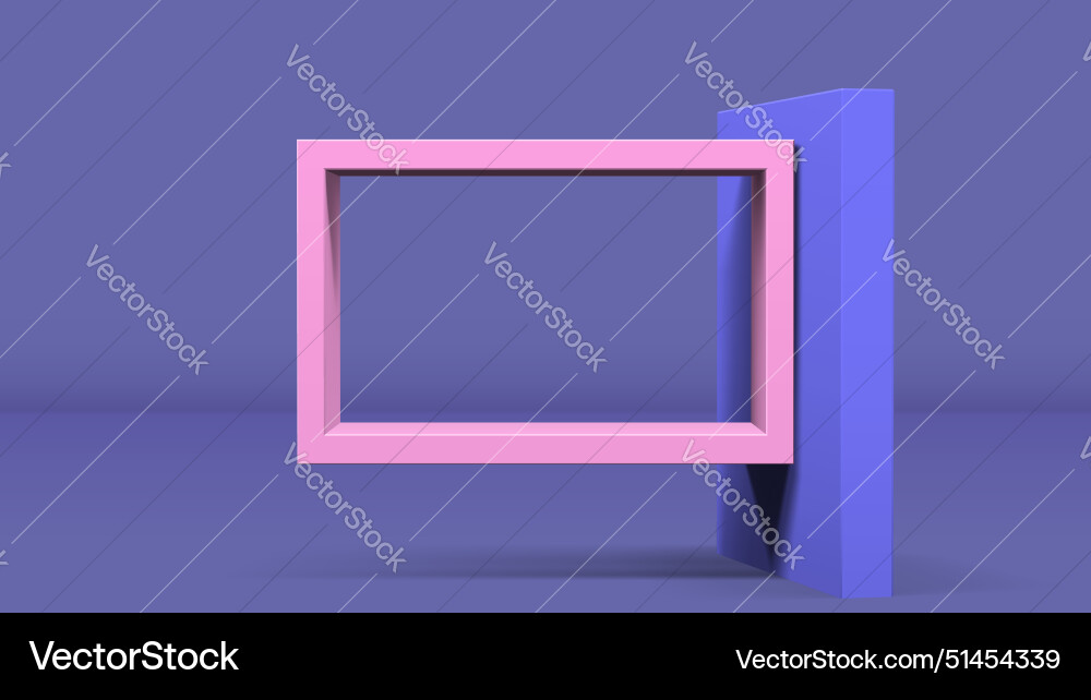 3d frame on stand or abstract minimalistic 3d frame on stand or abstract minimalistic vector image
