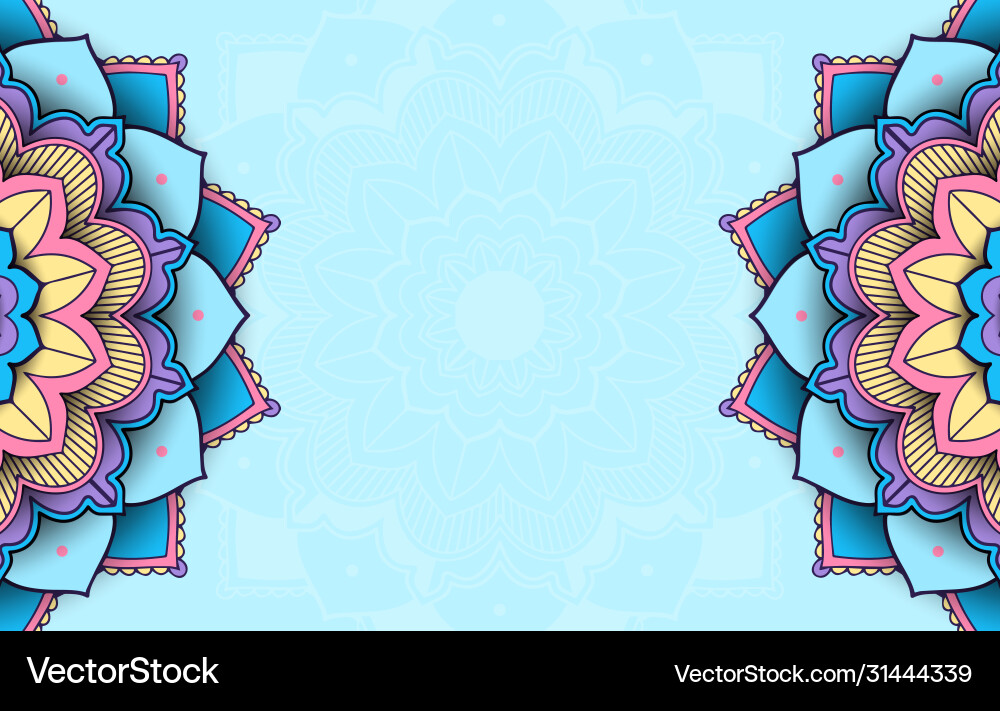 Background template with mandala pattern design Background template with mandala pattern design vector image