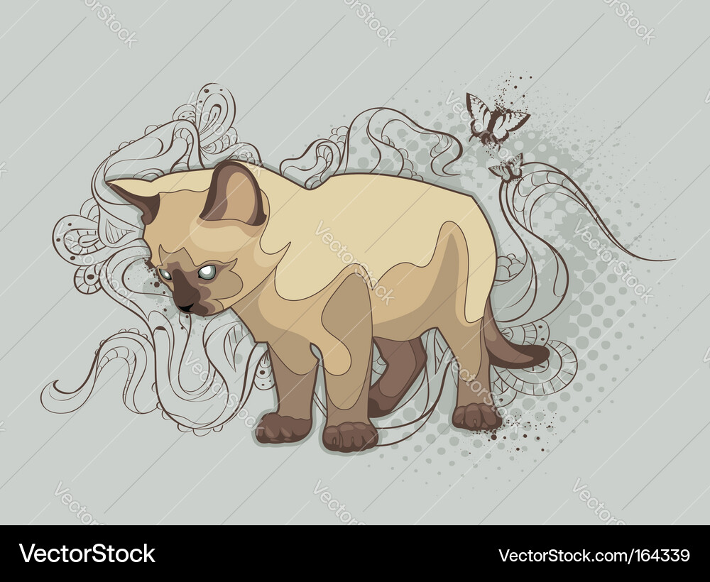Bizarre cat Vector Image
