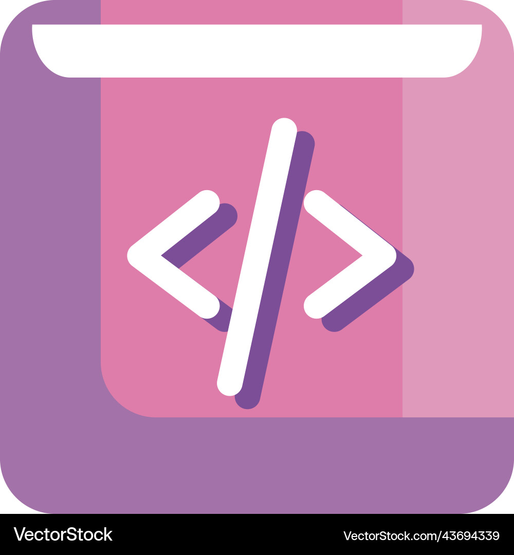 Codding button design vector image