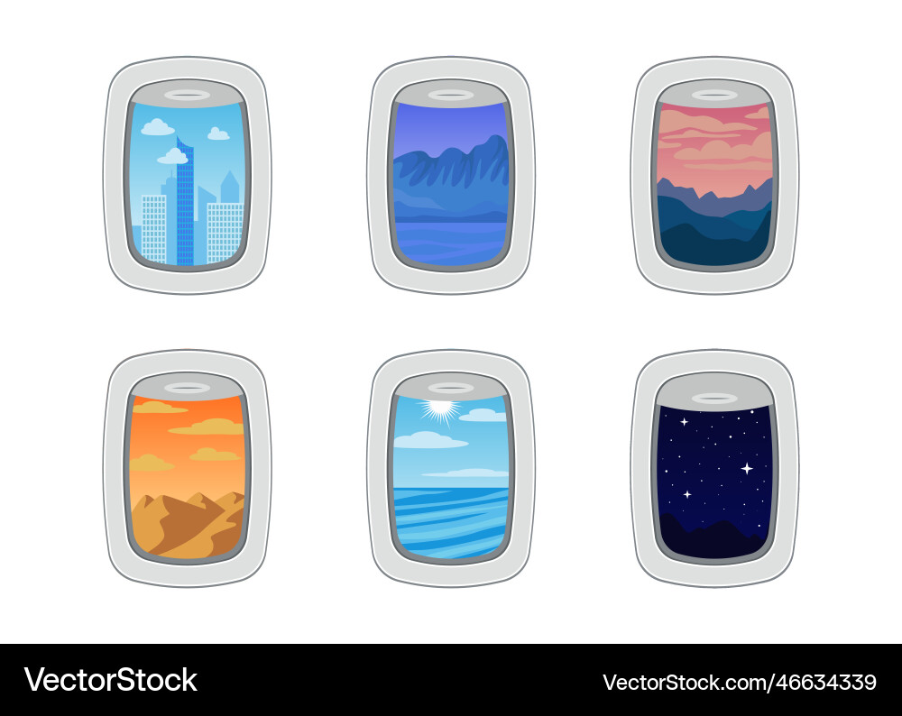 Different views from plane illuminator Vector Image