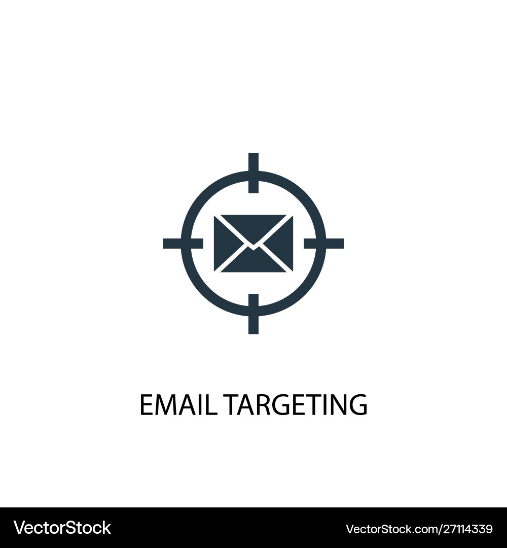 Email targeting icon simple element vector image