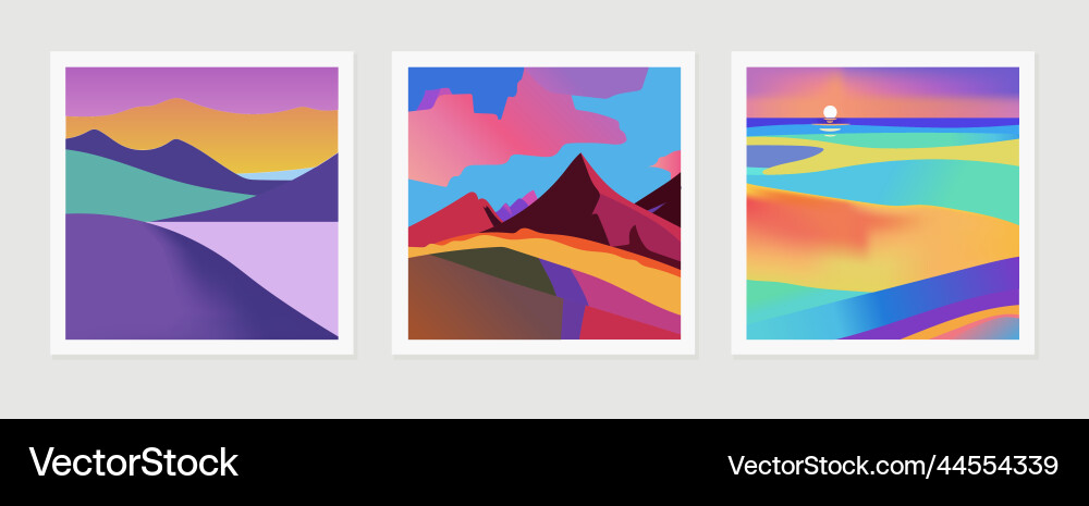 Flat background set minimalist style 3 Flat background set minimalist style 3 Vector Image