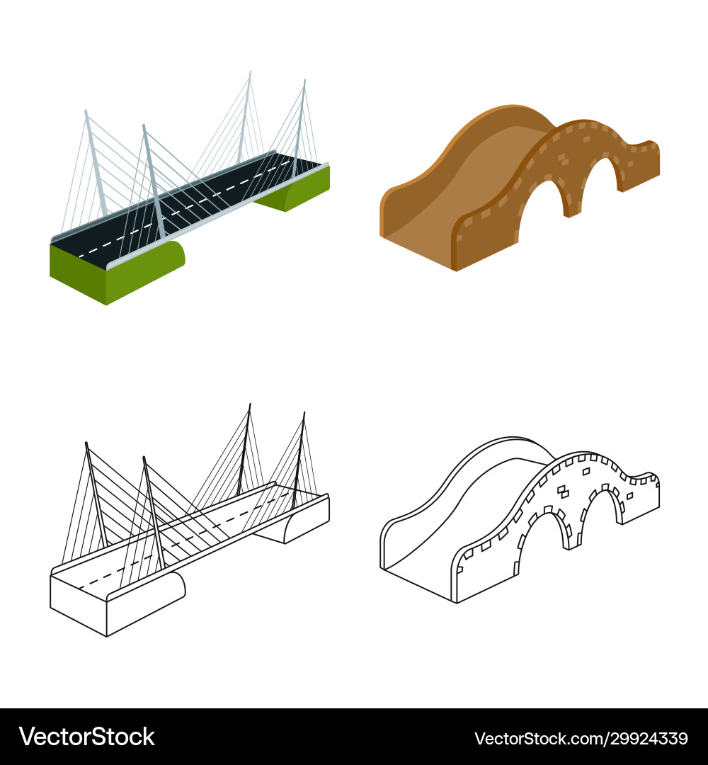Isolated object connection and design symbol vector image