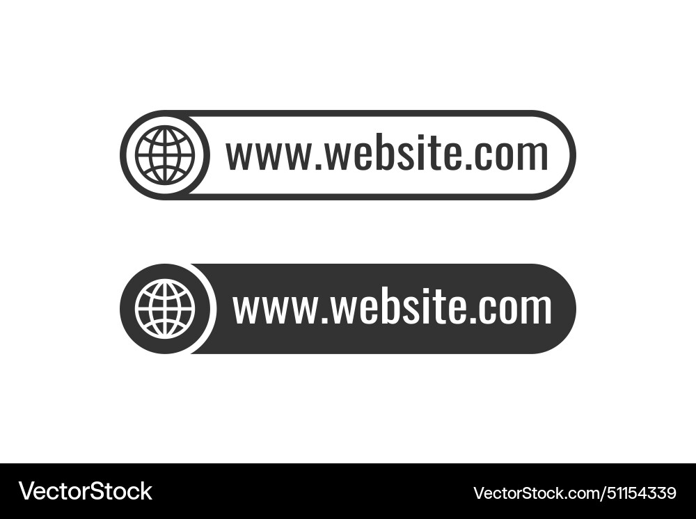 Link button and website name or url address Link button and website name or url address vector image