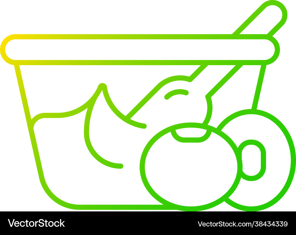 Miso gradient linear icon Miso gradient linear icon vector image