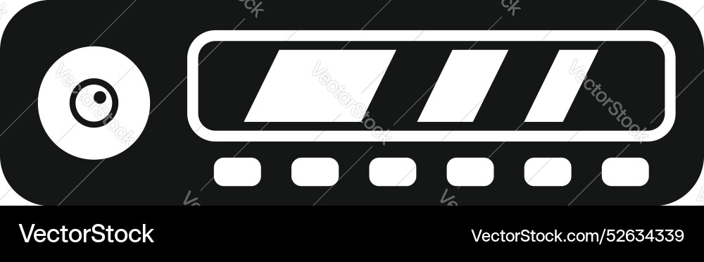 Modern car audio system with equalizer displaying Modern car audio system with equalizer displaying Vector Image