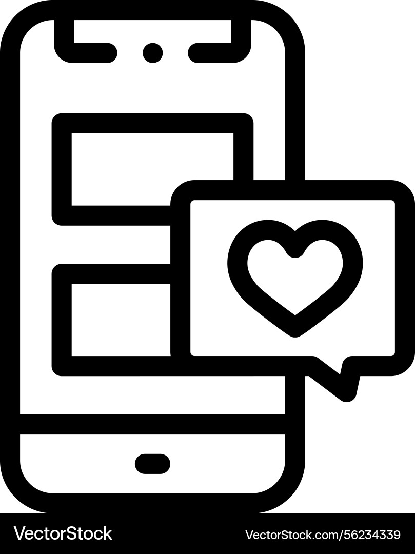 Phone message icon thin linear style design Phone message icon thin linear style design vector image