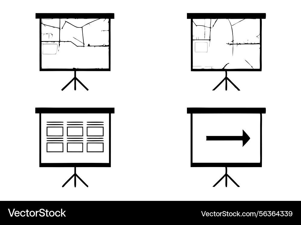 Route map with a dashed line and location pin Vector Image