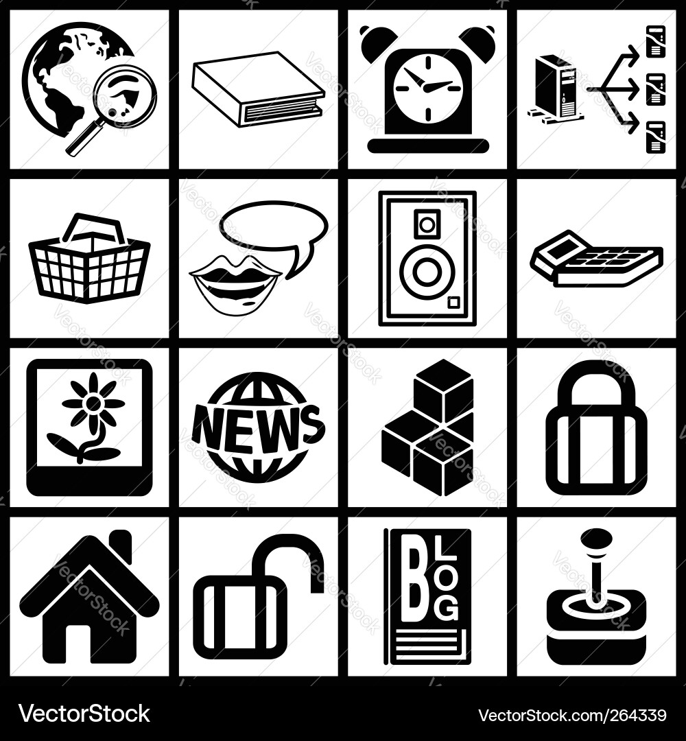 Web Icons - Internet & Technology Vector Image