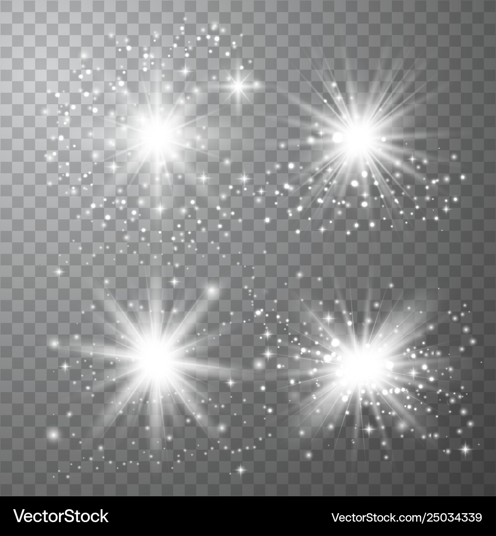 White glow light set White glow light set vector image