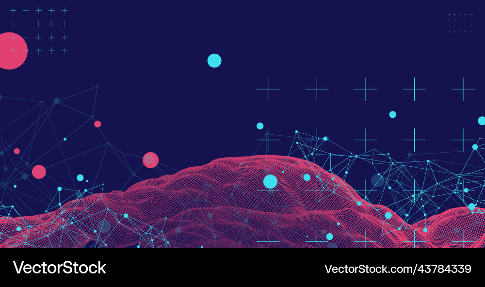 Wireframe background with plexus effect Wireframe background with plexus effect vector image