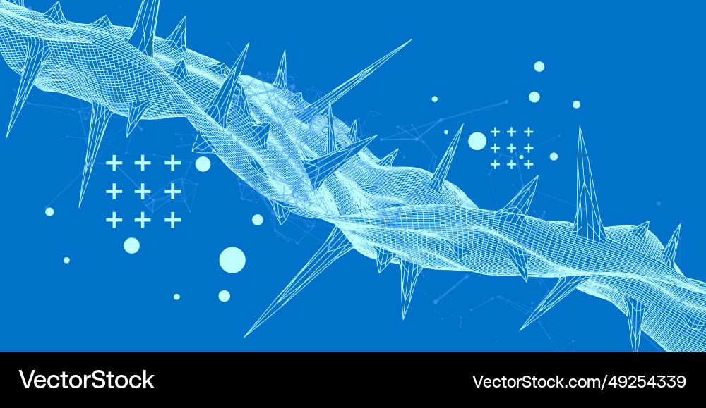 Wireframe science background with plexus effect Wireframe science background with plexus effect vector image