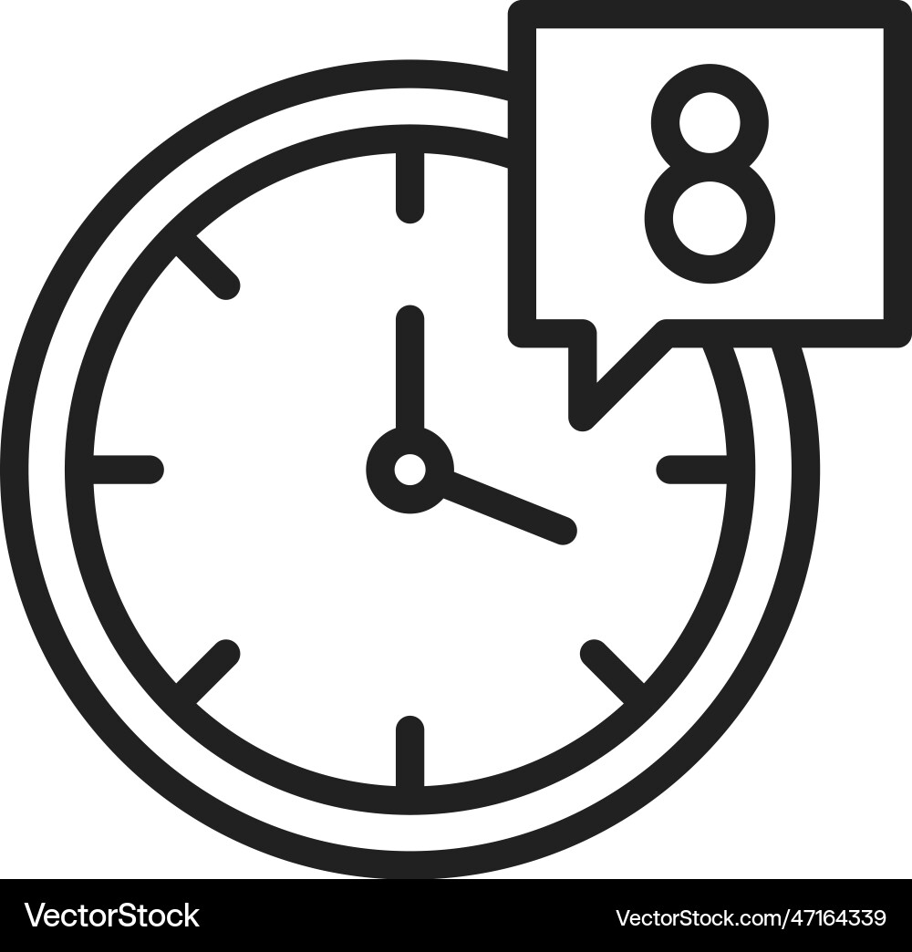 Working hours icon image Vector Image