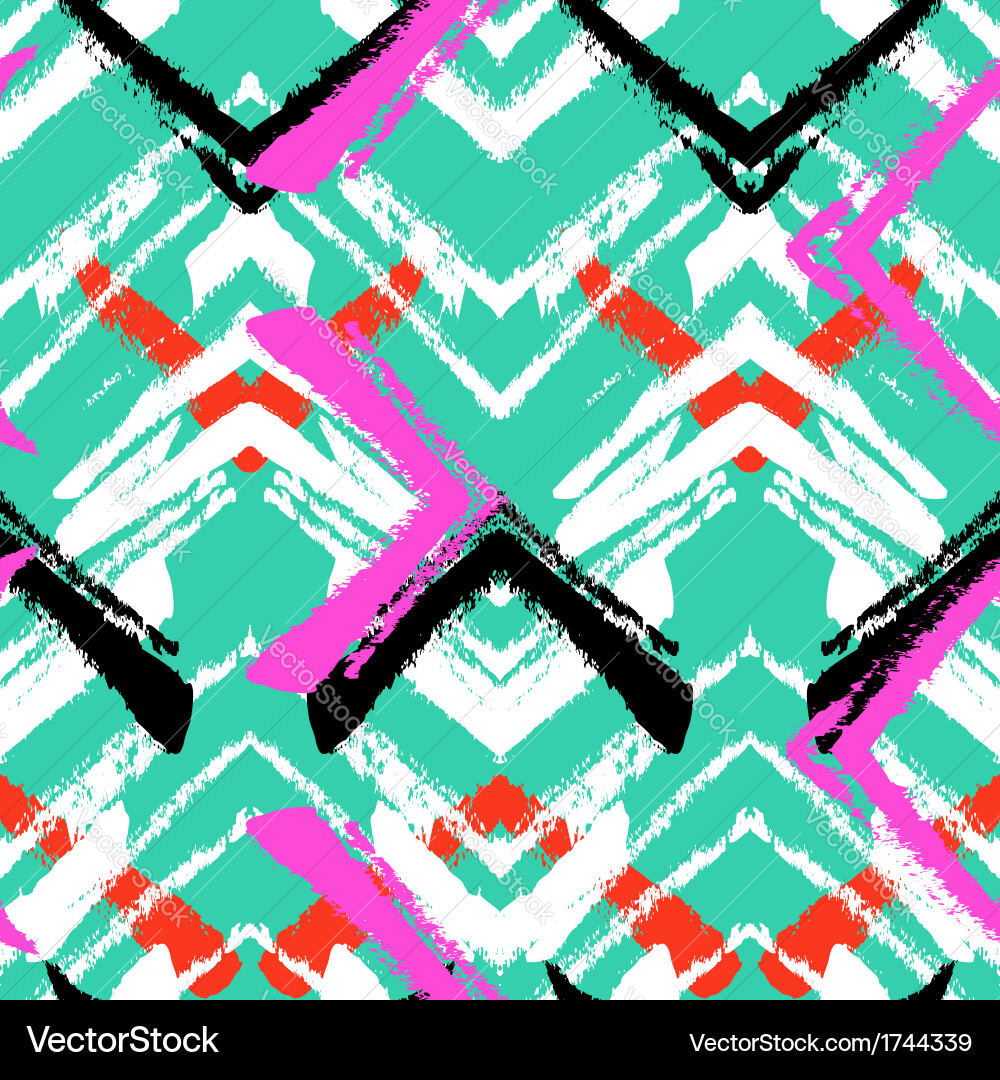 Zigzag Brushstroke Pattern Vector Image