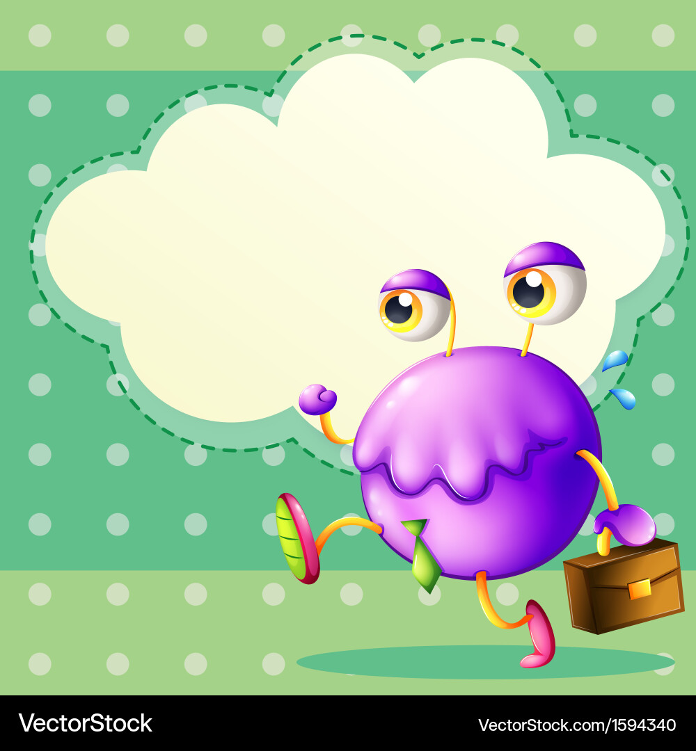 A working monster with an empty callout Vector Image