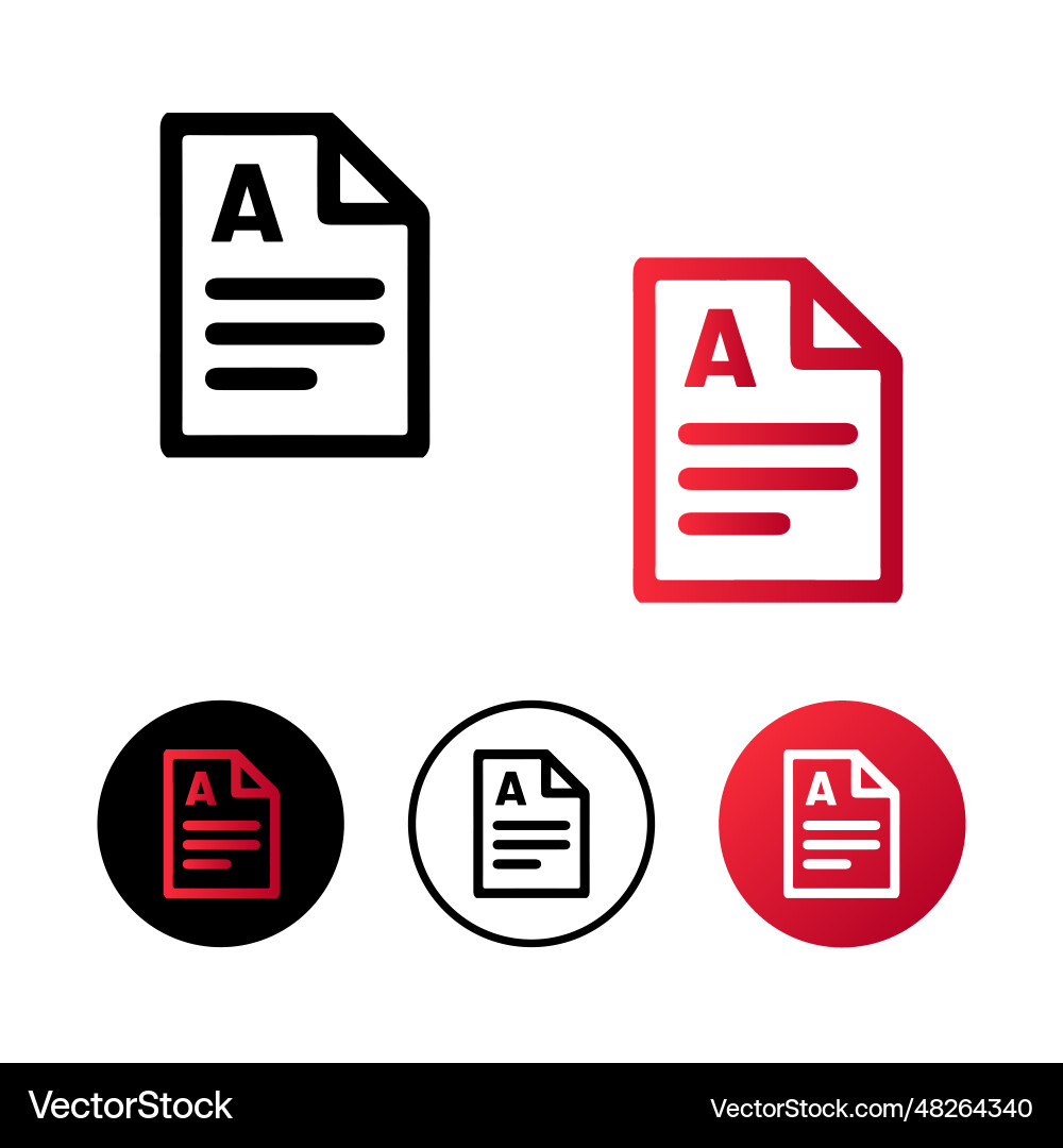 Abstract result a icon Vector Image