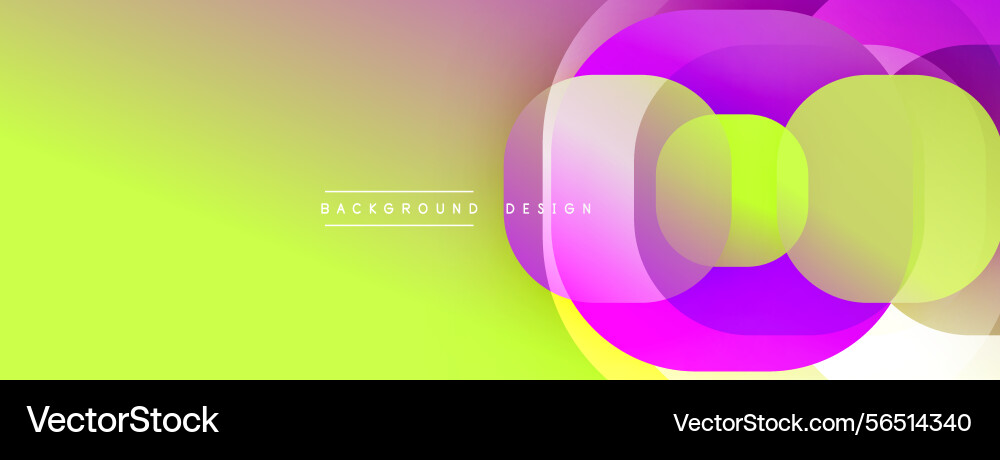 Abstract vibrant design features overlapping Abstract vibrant design features overlapping Vector Image