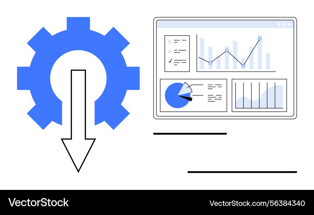 Data processing and visualization concept Data processing and visualization concept vector image