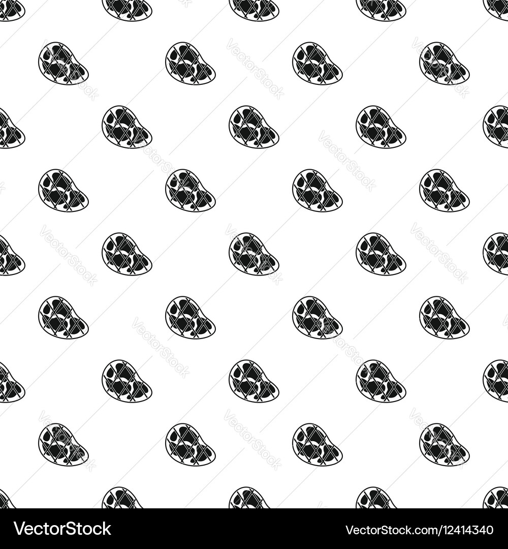Grilled steak pattern simple style Vector Image