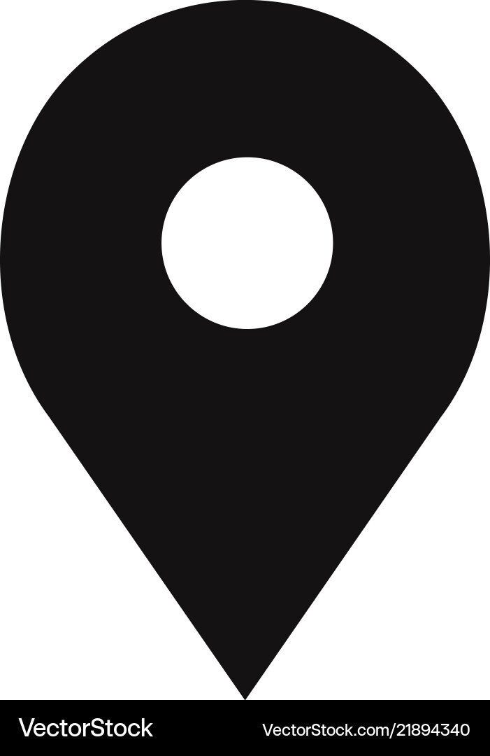 Location icon pin symbol map pointer Location icon pin symbol map pointer vector image