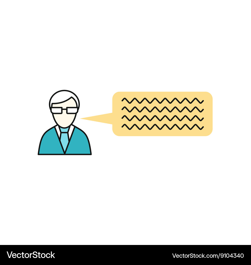 Man with thought bubble vector image