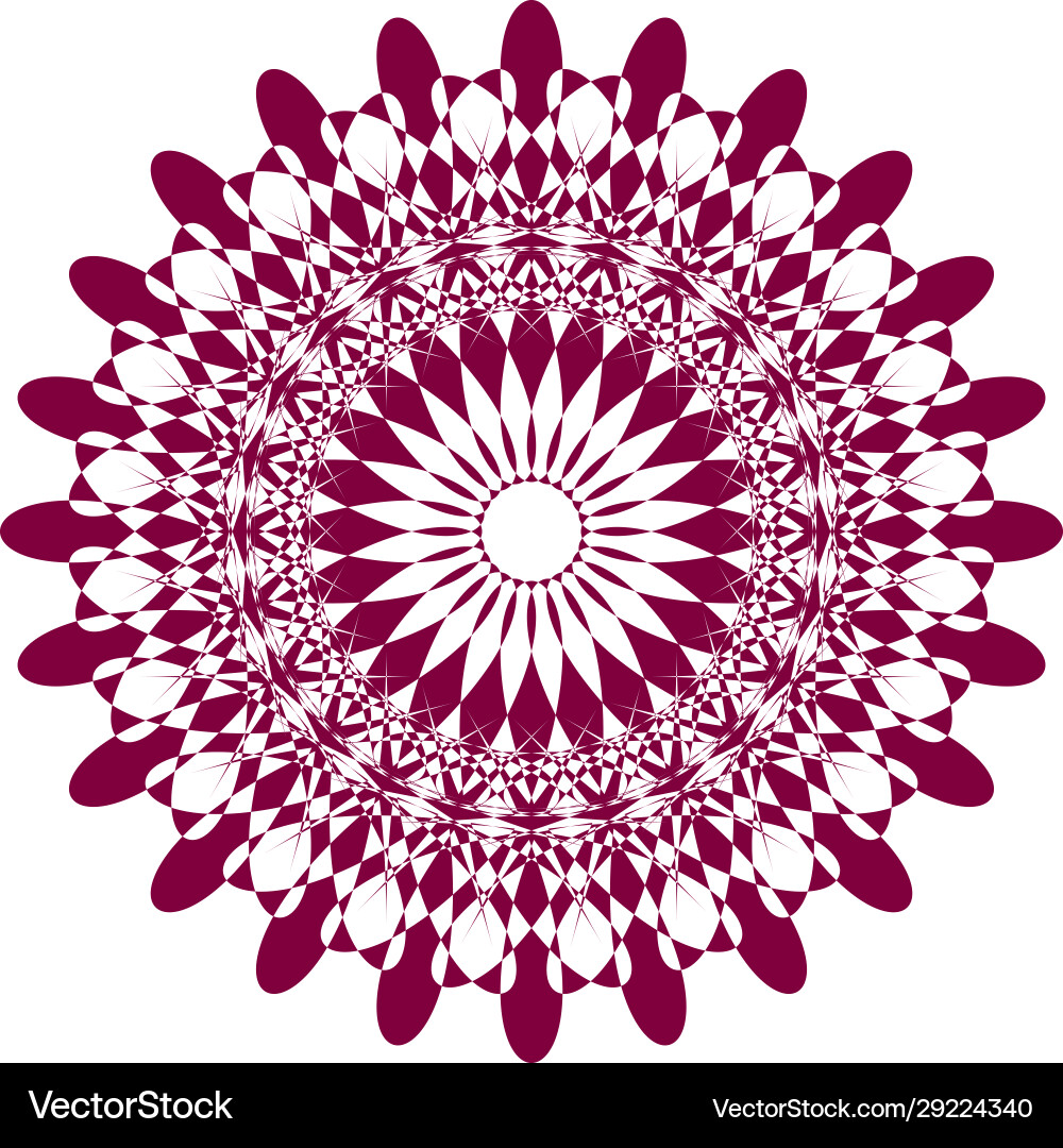 Mandala pattern design in red color Mandala pattern design in red color vector image