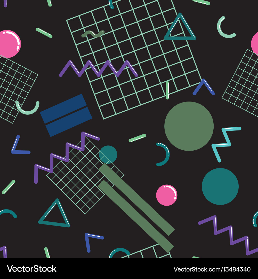 Memphis Style Pattern vector image