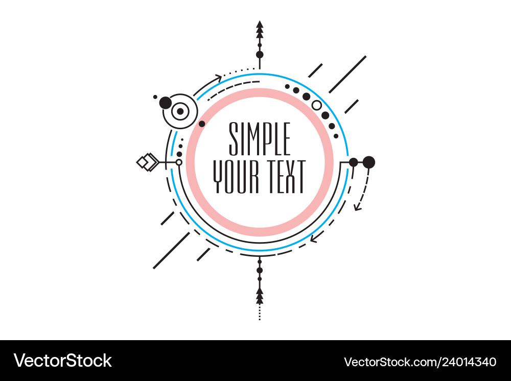Minimalistic design lines frame for text Vector Image