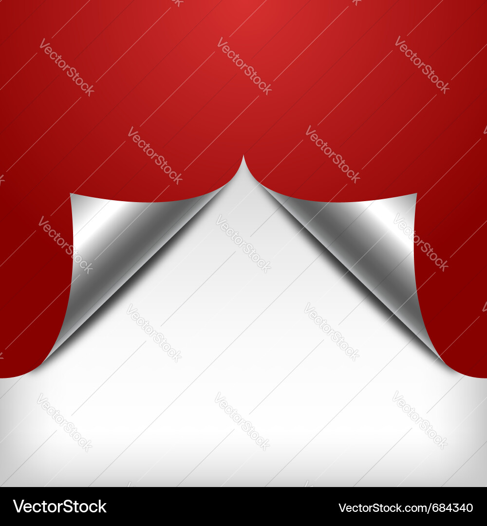 Red Page Curl Vector Image
