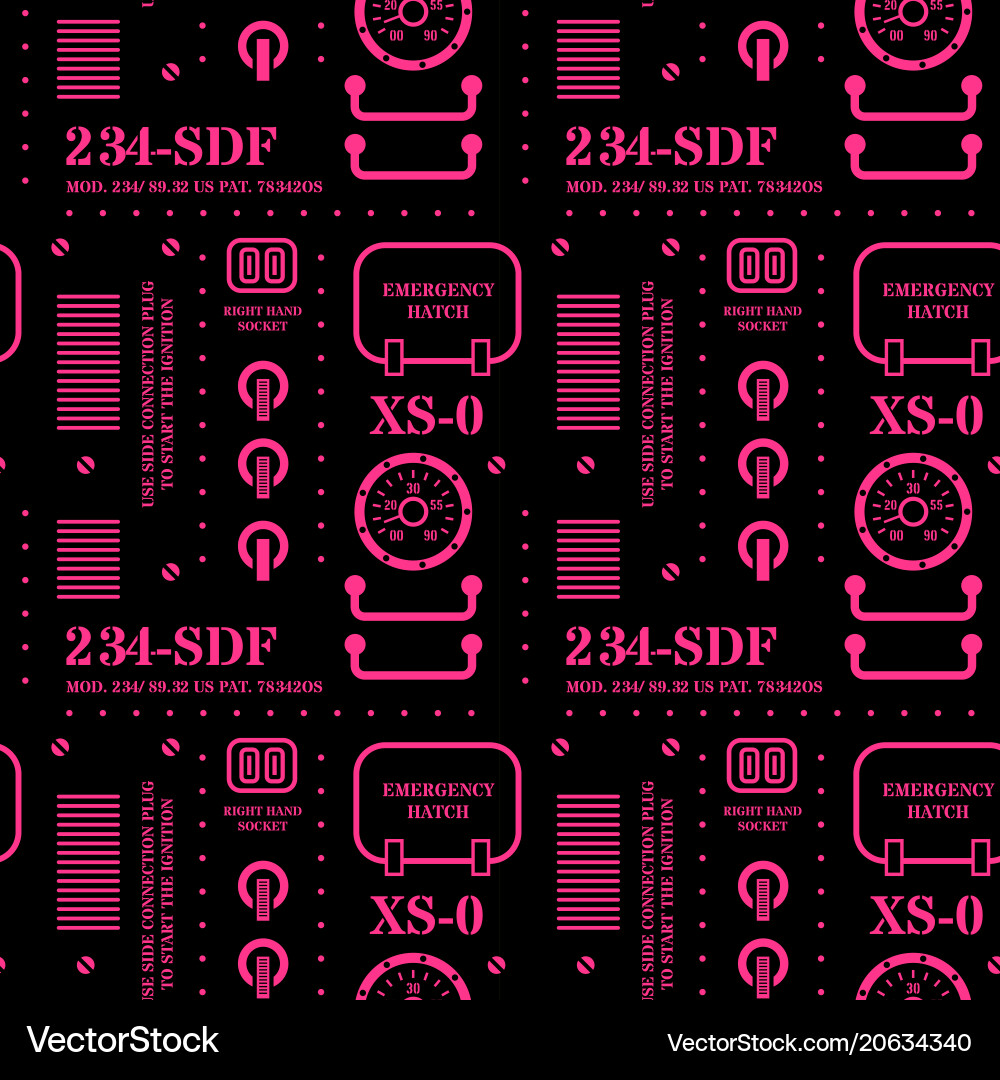 Robot machine metal pattern Robot machine metal pattern vector image