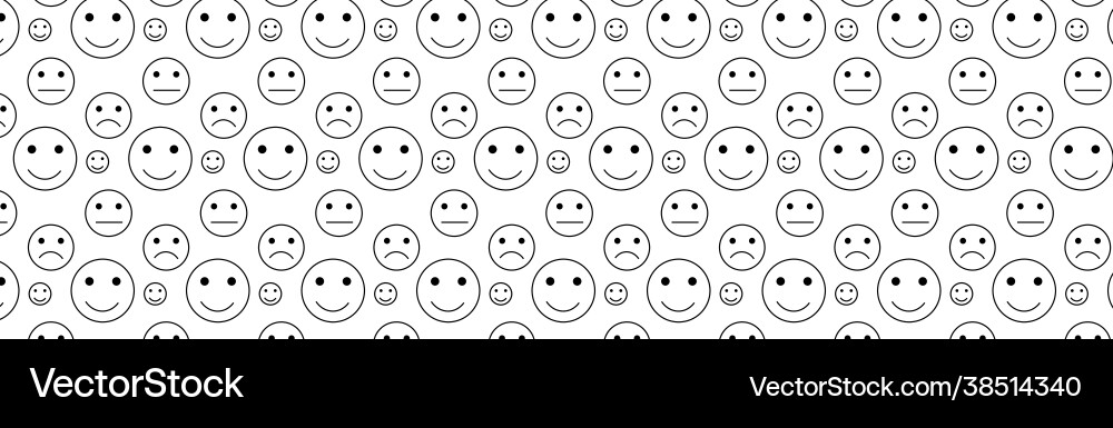 Seamless pattern emoticons expressing different Seamless pattern emoticons expressing different vector image