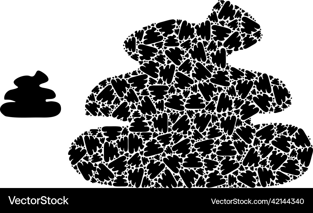 Shit recursion collage of items Vector Image