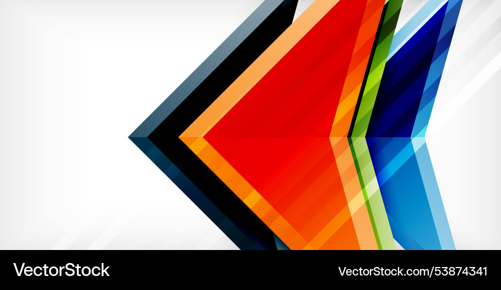 Abstract background color triangles and arrows Abstract background color triangles and arrows Vector Image