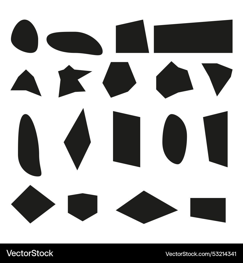 Abstract geometric shapes random polygonal forms vector image