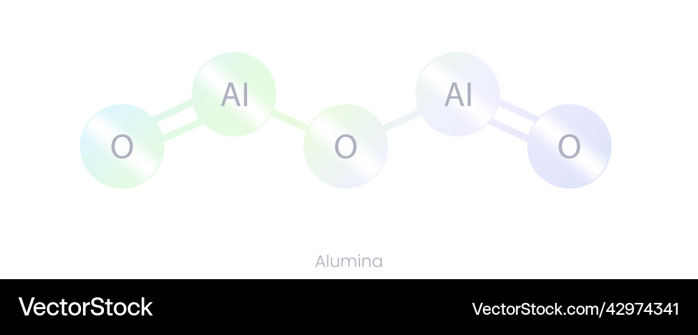 Alumina structure icon with gradient isolated Vector Image