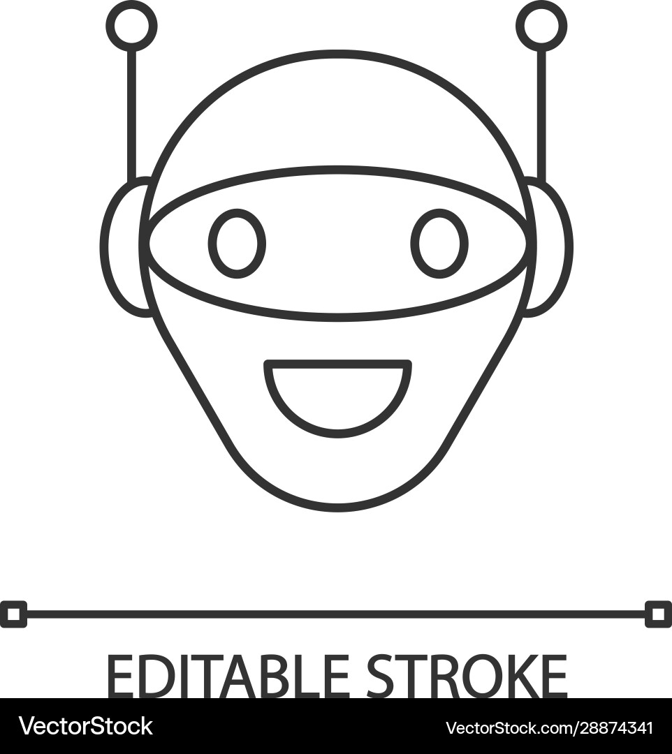 Chatbot linear icon Chatbot linear icon Vector Image