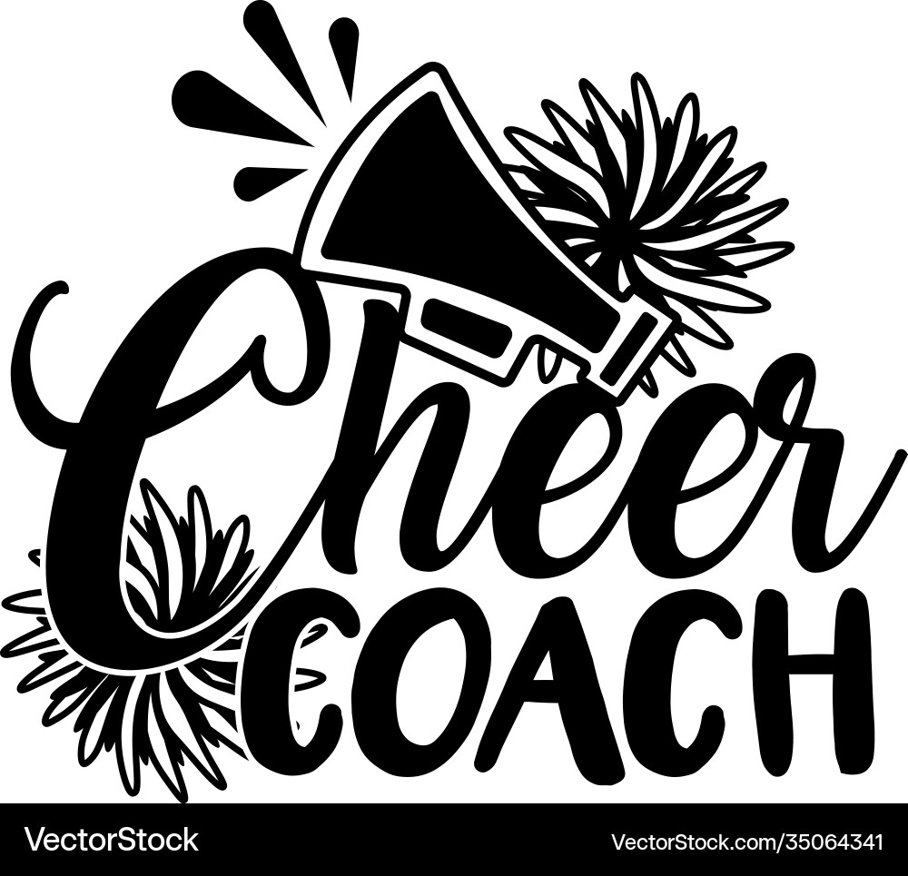 Cheer coach on white background vector image