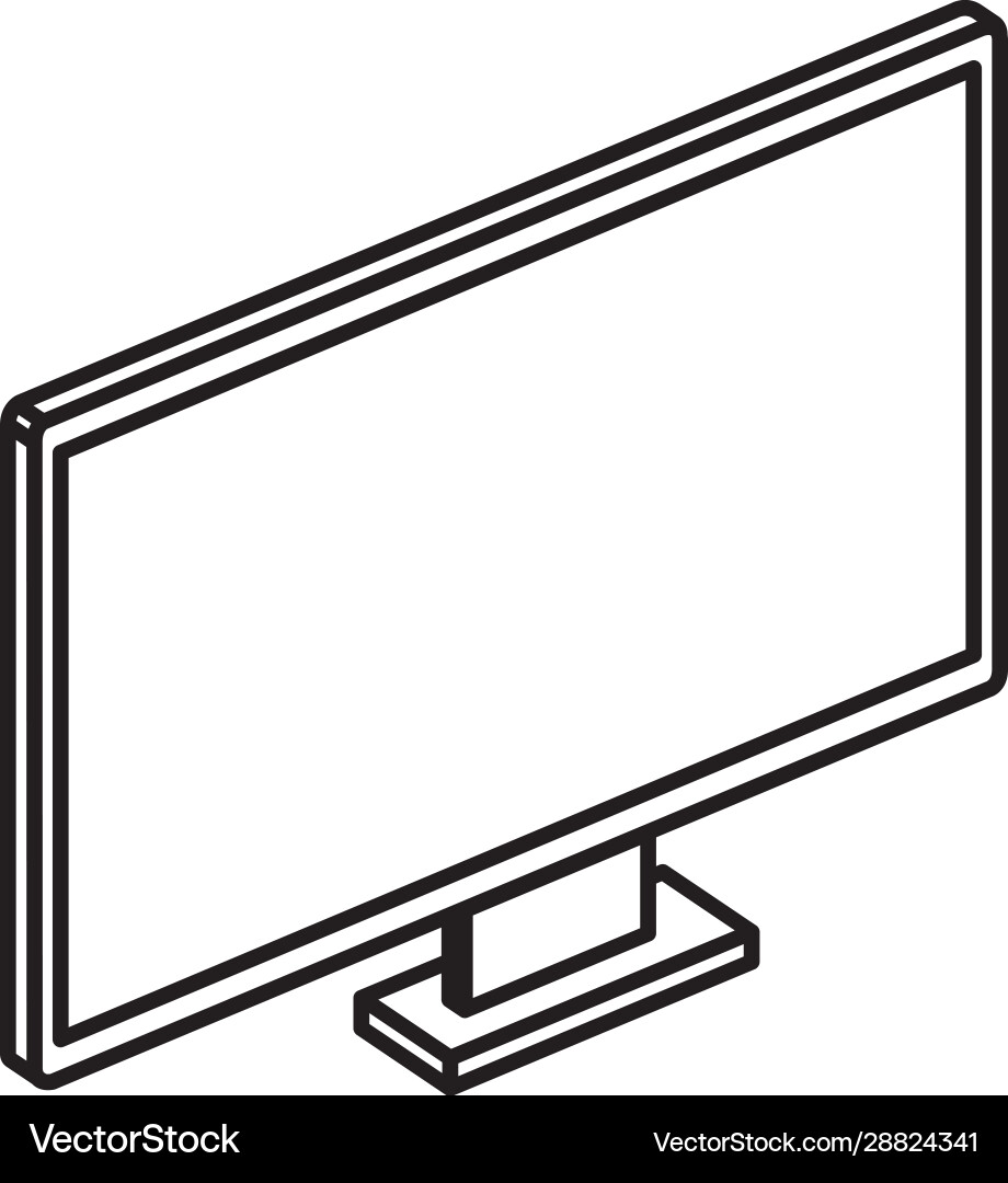 Computer desktop device isolated icon Vector Image